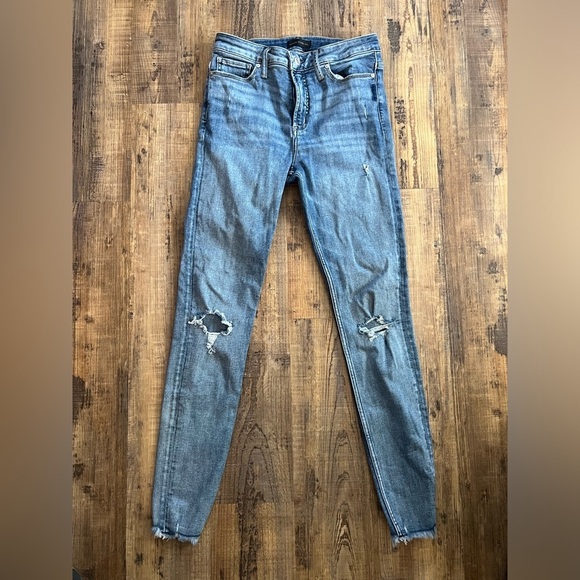 Silver Jeans Blue Skinny Distressed Denim - Picture 1 of 3